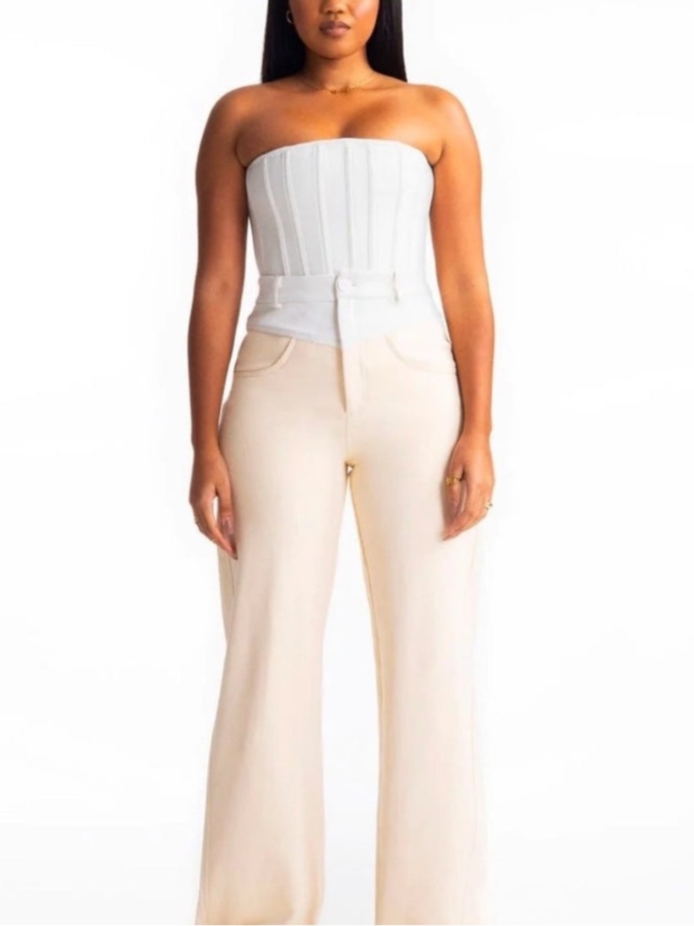 Hands cotton corset top